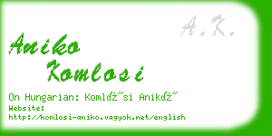 aniko komlosi business card